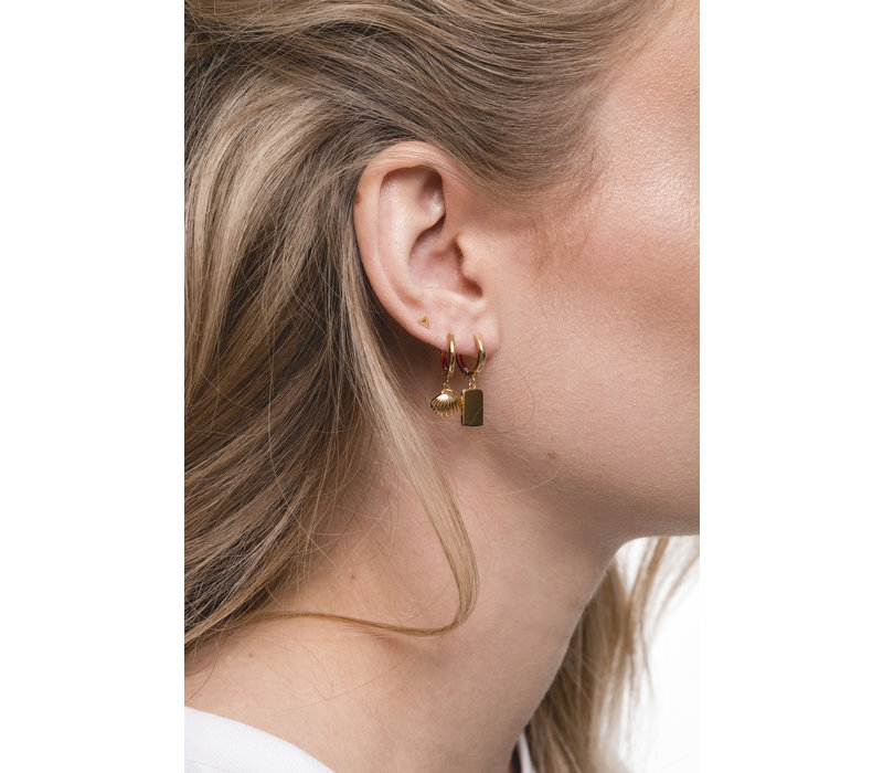 Souvenir Goldplated Earring Rectangle