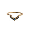 Magique Goldplated Ring Kroon Blauw