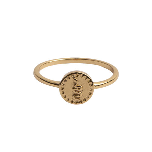 Magique Goldplated Ring Coin Snake 