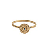Magique Goldplated Ring Munt Burst Blauw