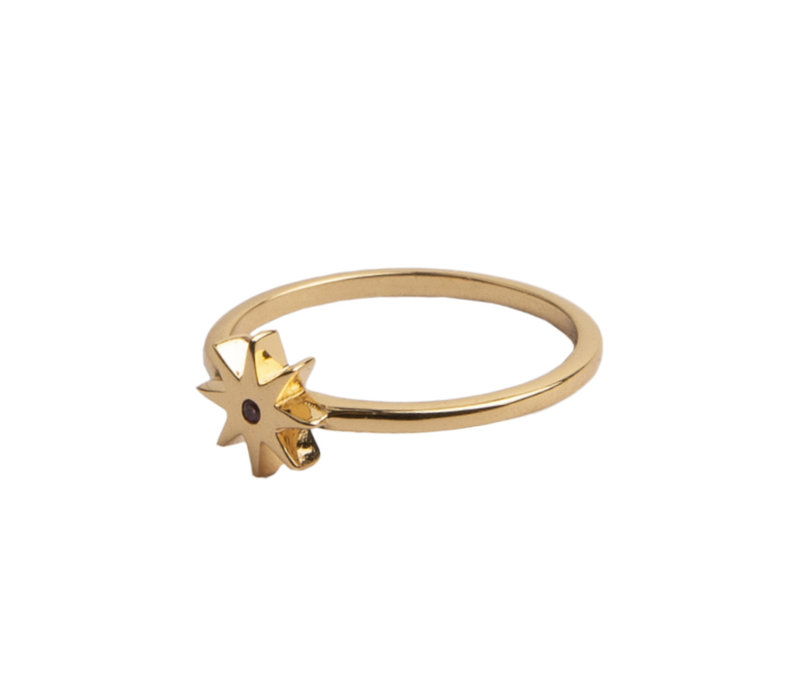 Magique Goldplated Ring Star Pink