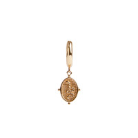 Charm Goldplated Oorbel Slang Ovaal