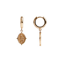 Charm Goldplated Oorbel Slang Ovaal