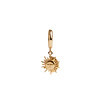 All the Luck in the World Charm Goldplated Oorbel Zon Cirkel