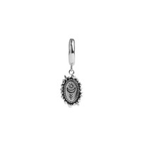 Charm Silverplated Oorbel Zon Maan Ovaal