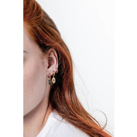 Charm Goldplated Earring Diamond Oval