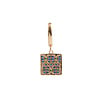 All the Luck in the World Bold Goldplated Earring Graphic Square Green Blue