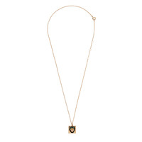 Bold Goldplated Necklace Panter Square Multi Color