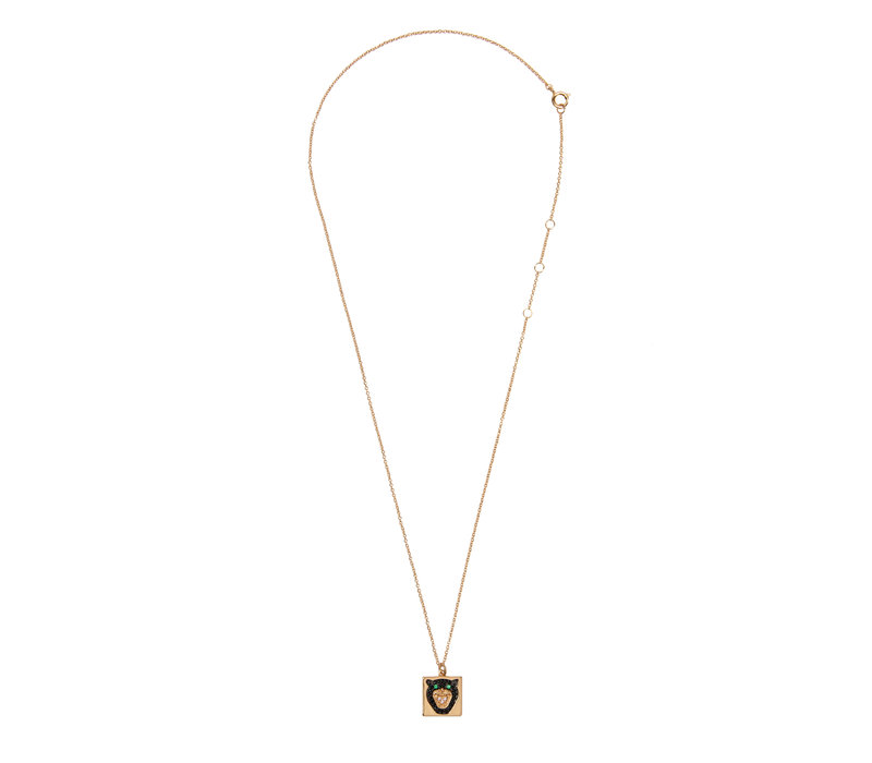 Bold Goldplated Ketting Panter Rechthoek Multi