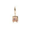 All the Luck in the World Bold Goldplated Earring Rainbow Square Multi Color