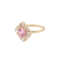 Chérie Goldplated Ring Sun Light Pink Clear