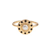 Chérie Goldplated Ring Circle Pearl Black