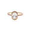 All the Luck in the World Chérie Goldplated Ring Oval Clear Pink