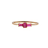 All the Luck in the World Chérie Goldplated Ring Cross Pink Clear