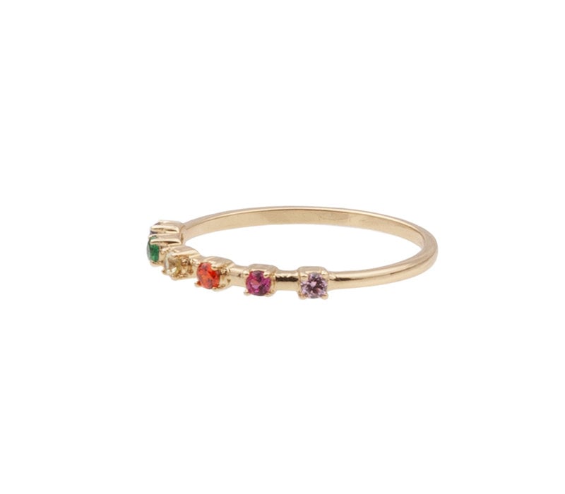 Chérie Goldplated Ring Stippen Multi