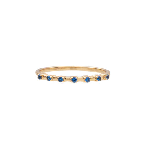 Chérie Goldplated Ring Stippen Blauw 