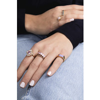 Chérie Goldplated Ring Ovals Light Pink