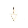 Souvenir Goldplated Oorbel Open Driehoek