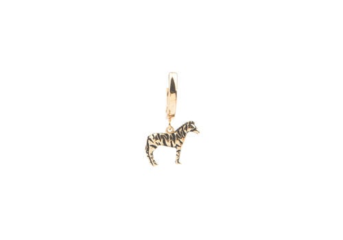 All the Luck in the World Souvenir Goldplated Oorbel Zebra