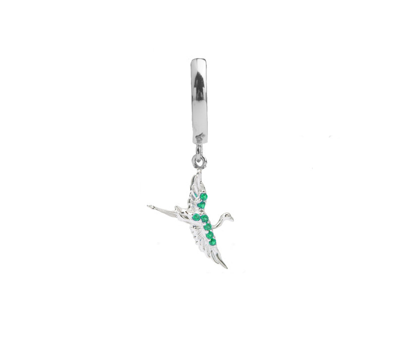 East Silverplated Earring Crane