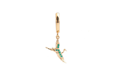 All the Luck in the World East Goldplated Earring Crane