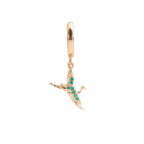 East Goldplated Earring Crane 