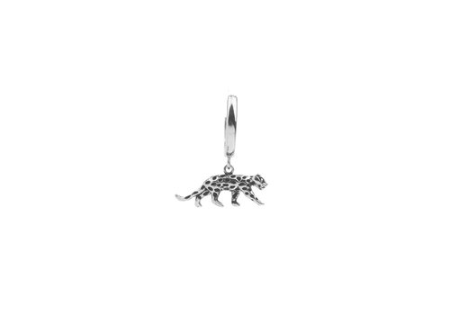 All the Luck in the World Souvenir Silverplated Oorbel Luipaard