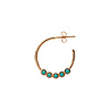 All the Luck in the World Bliss Goldplated Earring Creole big Turquoise