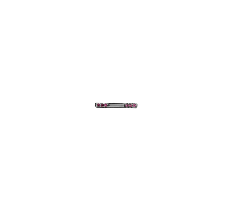Bliss Silverplated Earring Bar Ruby pink
