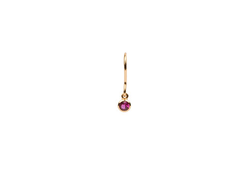 All the Luck in the World Bliss Goldplated Oorbel Hook Ruby roze