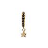 All the Luck in the World Bliss Goldplated Earring Creole Starry Black Onyx