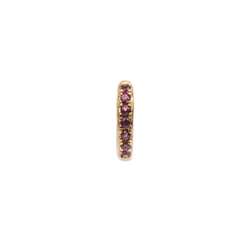 Bliss Goldplated Oorbel Creool Ruby roze 