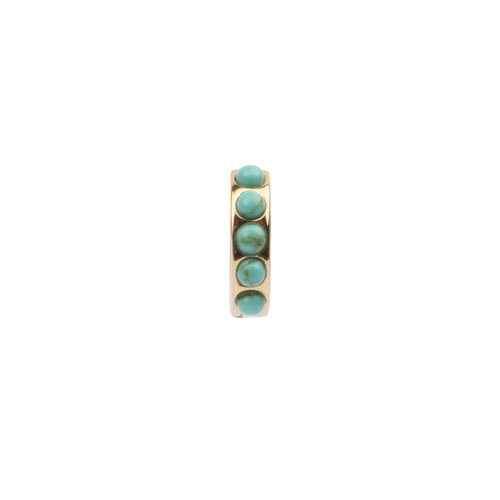Bliss Goldplated Creole thick Turquoise 