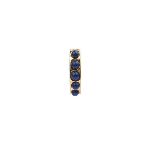 Bliss Goldplated Creool breed Blauw 