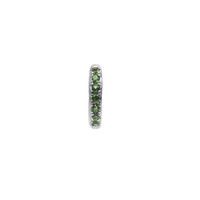 Bliss Silverplated Oorbel Creool groen