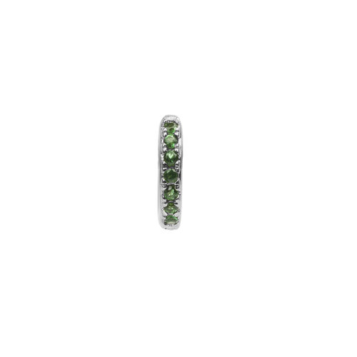 Bliss Silverplated Oorbel Creool groen 