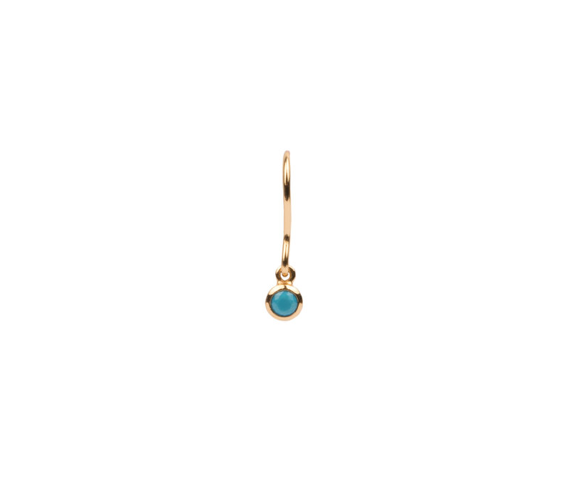 Bliss Goldplated Earring Hook Turquoise