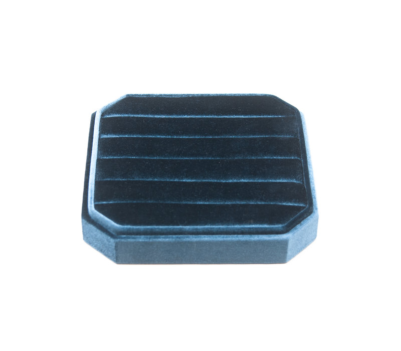 Fluweel ring display box Blauw