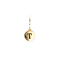 Character Goldplated Oorbel letter T