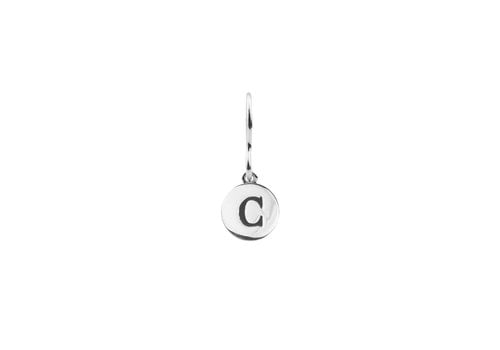 All the Luck in the World Character Silverplated Earring letter C