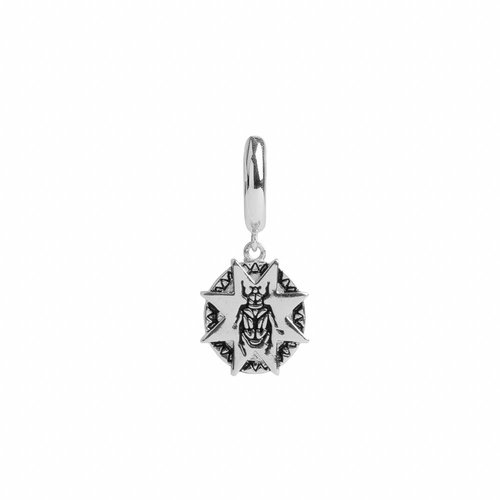 Charm Silverplated Oorbel Kever Ster Cirkel 