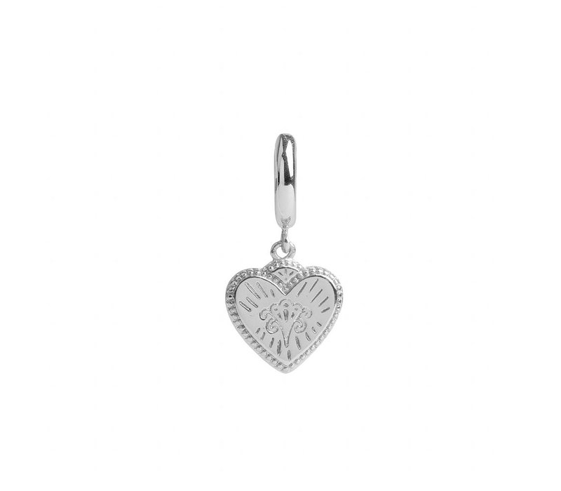 Charm Silverplated Oorbel Burst Hart