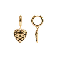 Charm Goldplated Earring Diamond Heart