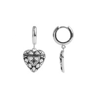 Charm Silverplated Oorbel Diamant Hart