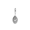 All the Luck in the World Charm Silverplated Earring Diamond Oval