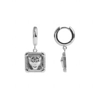 Charm Silverplated Earring Panter Square