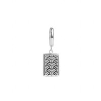 Charm Silverplated Earring Rainbow Rectangle