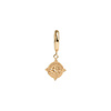 All the Luck in the World Charm Goldplated Earring Rose Circle