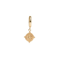 Charm Goldplated Earring Rose Circle