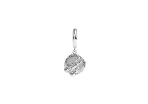 All the Luck in the World Charm Silverplated Earring Scorpio Circle